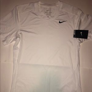 Brand new white Nike dri-fit tee shirt